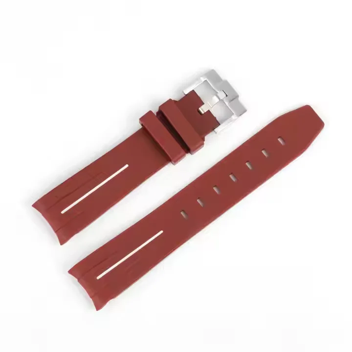 New Diving Waterproof Sport Watch Bands Straps for  20mm Curved End Rubber Watch Strap for Smartwatch