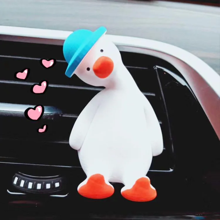 Mini Colorful Gypsum Duck Scented Plaster Car Fragrance Aroma Diffuser Air Freshenser Stone with Clip