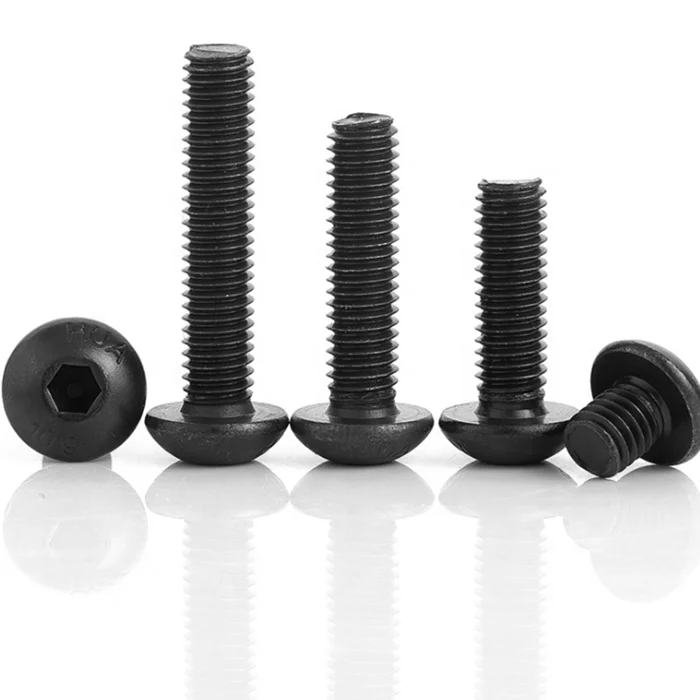 CS black SS black ISO 7380 Button Head Screws Hex Socket Machine Screws