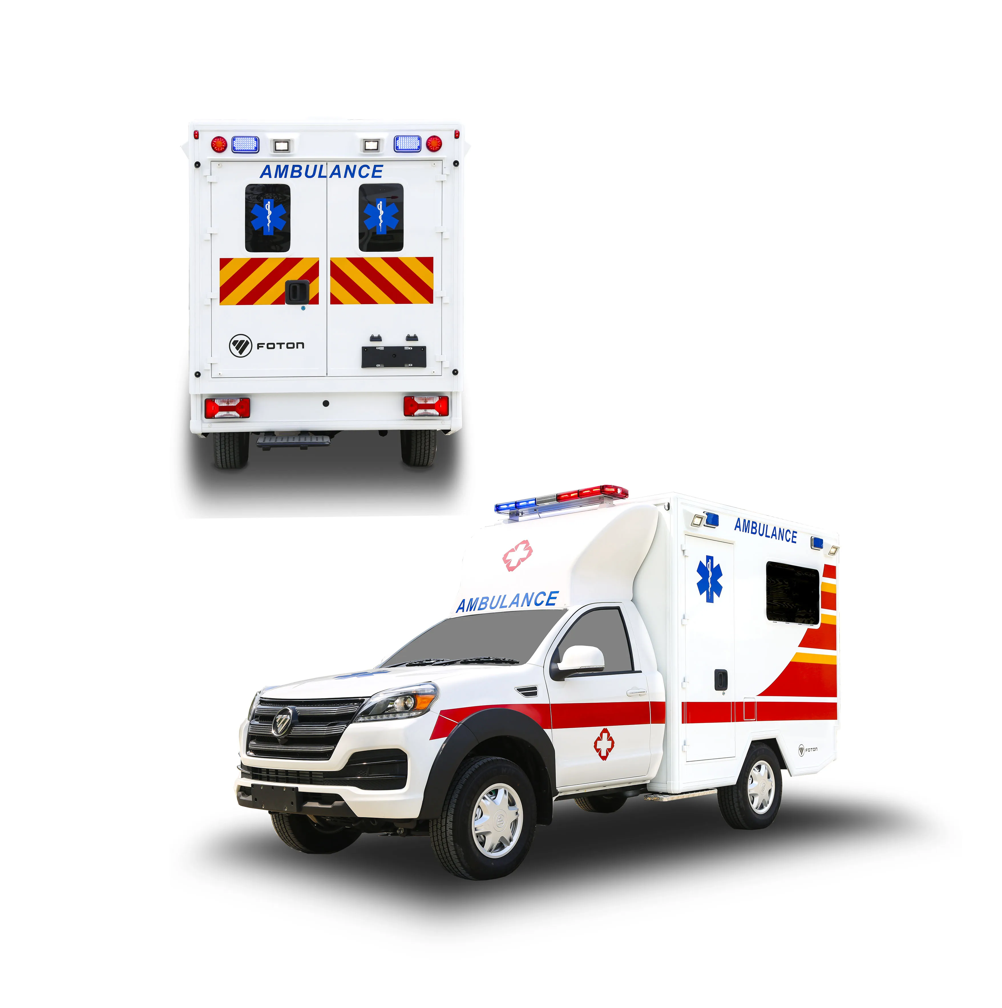 Ambulancia 4x4 машины скорой помощи аварийно-спасательное транспортное средство передовые Полноприводной трактор FOTON Tunland Пикап коробка мониторинга машина