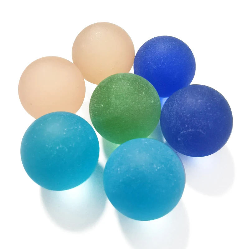Custom Frosted Colored Glass Marbles Clear colored solid crystal glass balls
