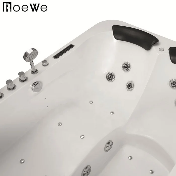 2 person water massage with tv drop-in bath tubs with digital control acrylic hydromassage whirlpool bathtub