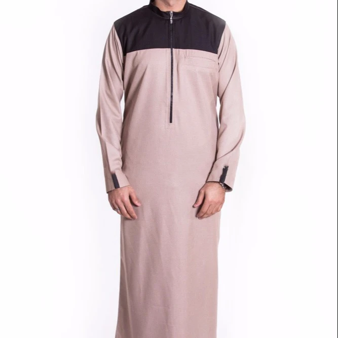 High Quality Fashionable Daffah Thobe Muslim Clothing Qatar Style Robes Islamic Clothing