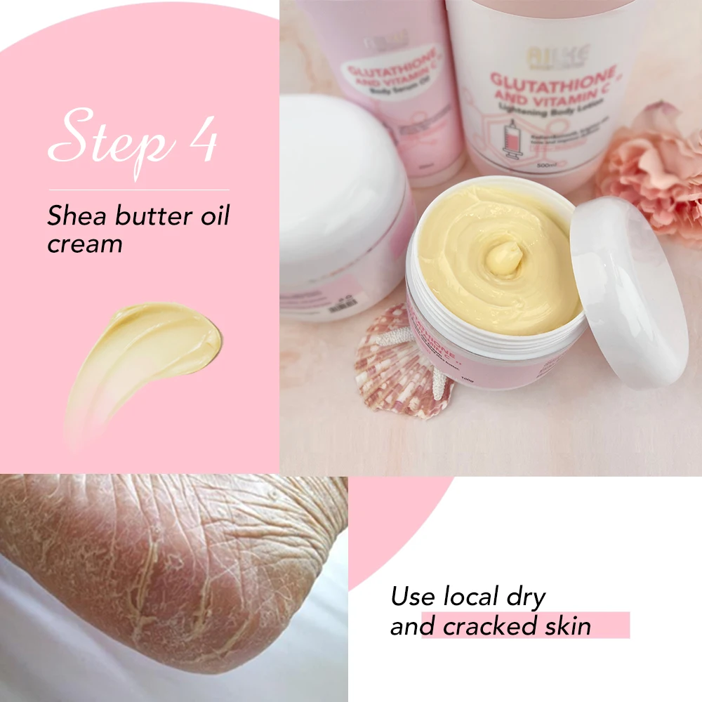 Skincare Set Whitening Butter Body Cream Firming Body Oil Lightening Soap 5 in 1 Bleaching Body Lotion
