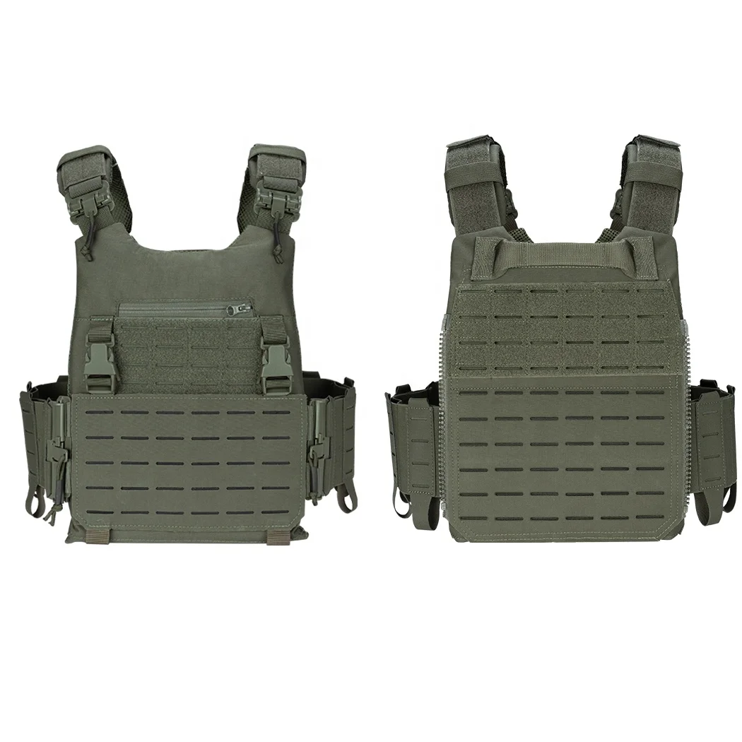 IDOGEAR Combat Training 500D Nylon Quick Release Molle Modular Hunting Vest Paintball Plate Carrier Tactical Vest