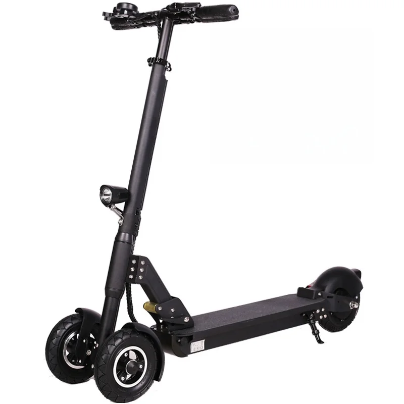 new design 350watt brushless 3 wheels motor 8 inch Folded Moped electric scooter Tricycle for Kids Adults