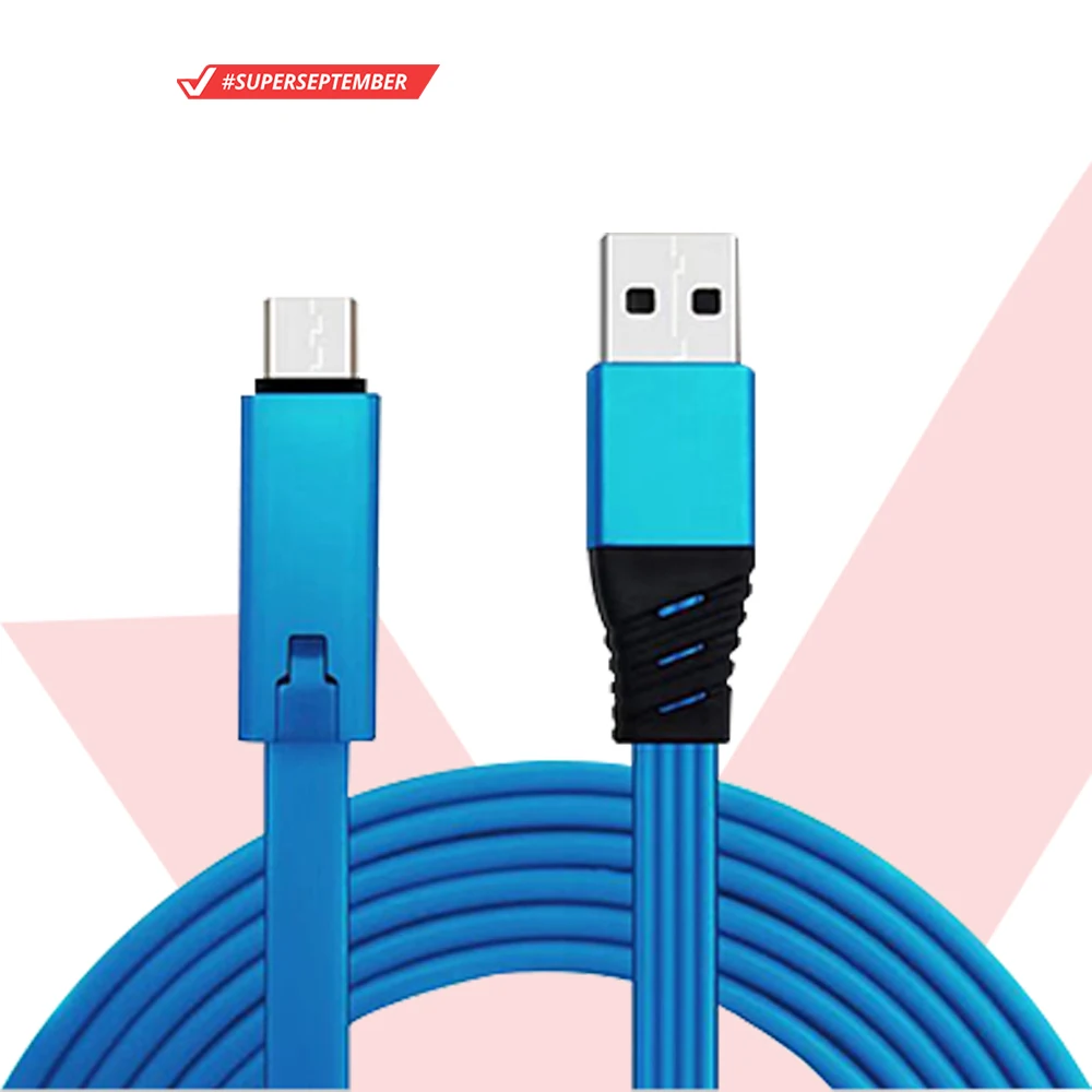 Оптовая продажа 2021 новейший дизайн низкая цена многоразовый Type C USB-кабель для быстрой