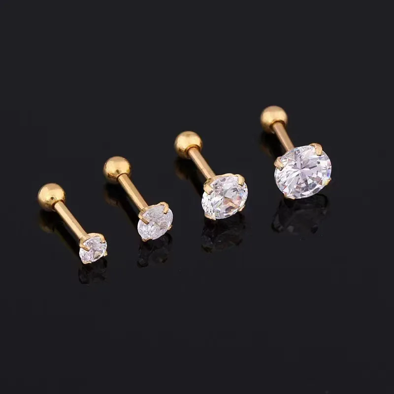 Piercing Gold 14k Jewelry Gold Earrings Top Earrings Jewelry gold Piercing
