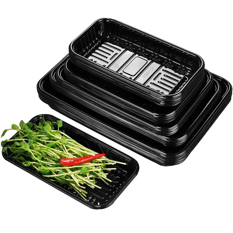 
Customized Food Grade Supermarket Disposable PP PET Plastic Tray For Meat Packaging 
