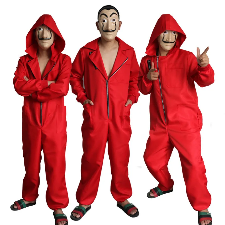  Новый Disfraces Сальвадор Дали фильм 4Th La Casa De Papel Хэллоуин комбинезон на костюмированную вечеринку маска деньги Heist красный