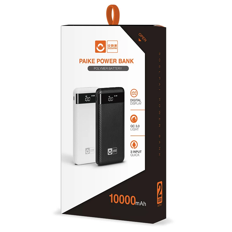SOSLPAI original power bank 10000mAh mobile phone portable battery charger power bank for iphone