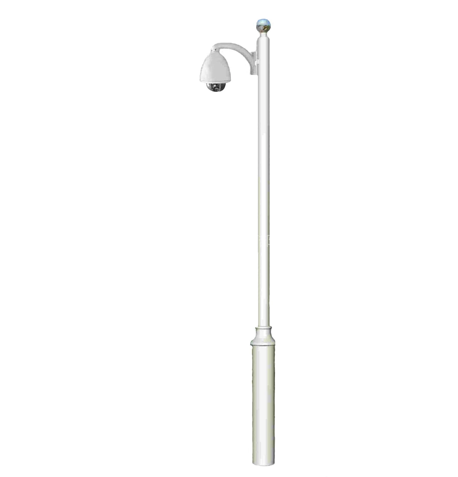 3m-8m Telescopic CCTV Pole Camera Mast Pole Outdoor Security Monitoring Steel Post Camera Pole
