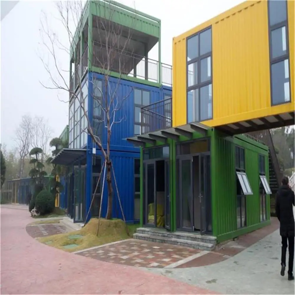 Customizable Fabricated Container House Office Industrial Park Prefab House With Sandwich Panel And Steel Plate