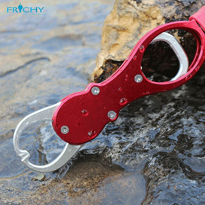 X31 Comfortable Rubber Handle And Light Weight Portable Aluminum Fish Lip Grip With Scale