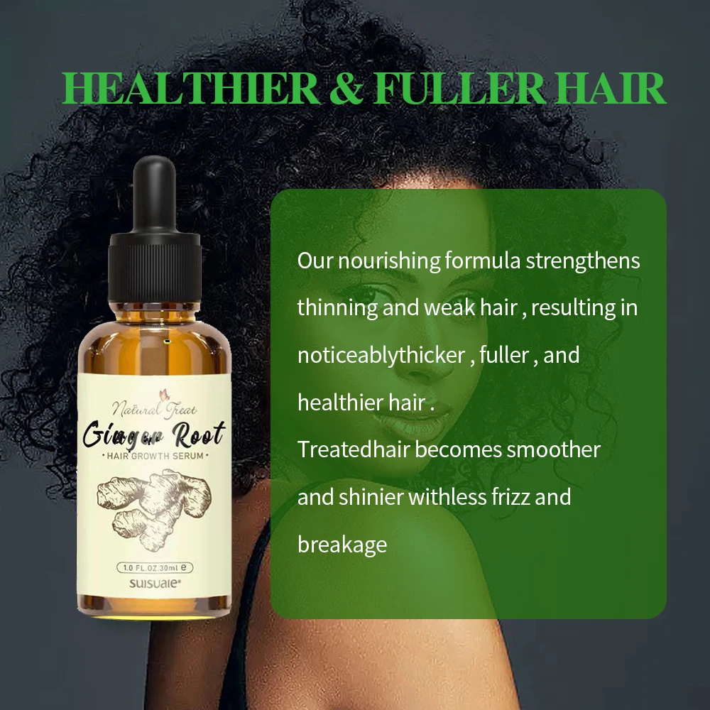 50 Moq Custom Private Label Best Black Women Natural Organic Herbal Ginger Hair Growth Oil Serum For Men Woman