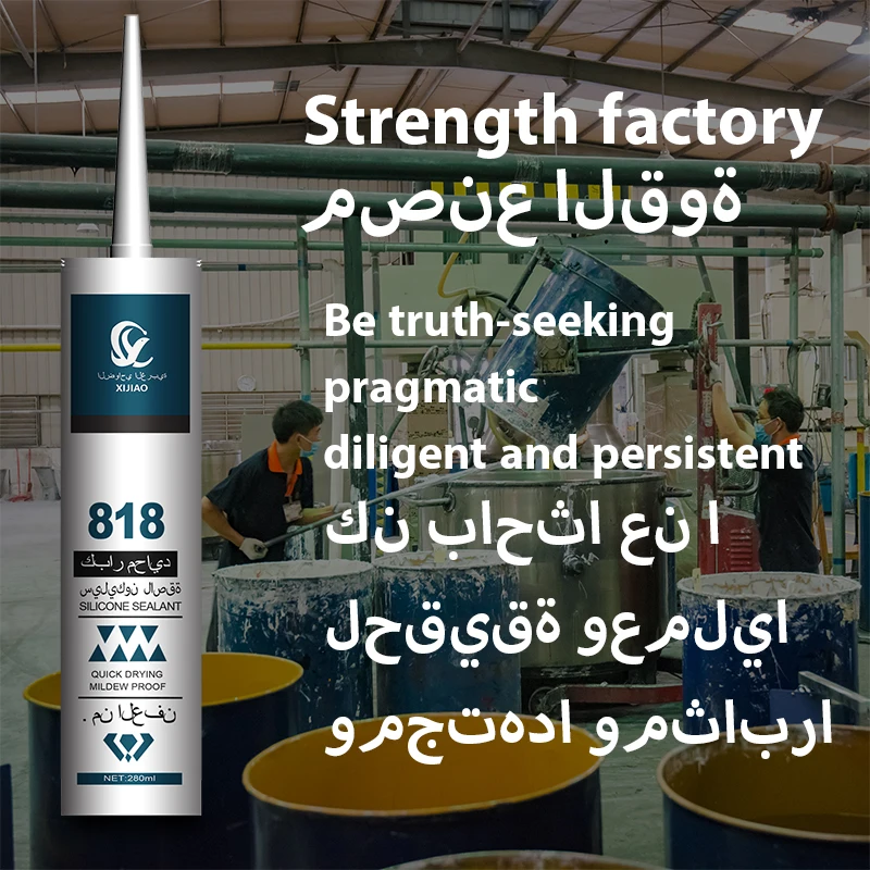 818 advertising adhesive High quality waterproof silicone sealant Quick drying silicone sealing adhesive