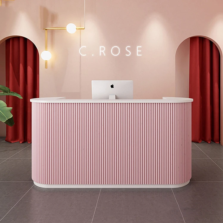 Customized ddp high quality modern office salon counert reception desk google counter table