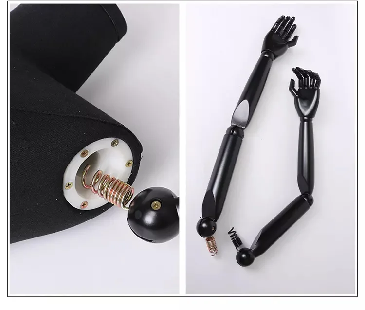 Customized high end female velvet display torso arms standing plastic mannequins