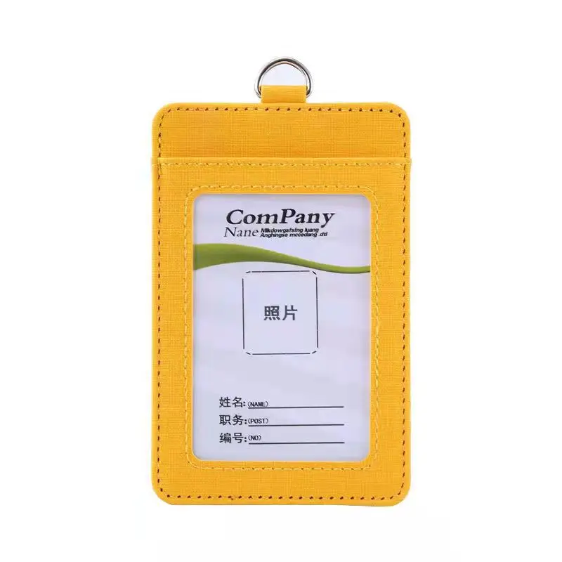 PU Candy Color Access Card Set Button Closure Work Permit Employee Badge Student ID Business Card Manufactured in Bulk Top Brand