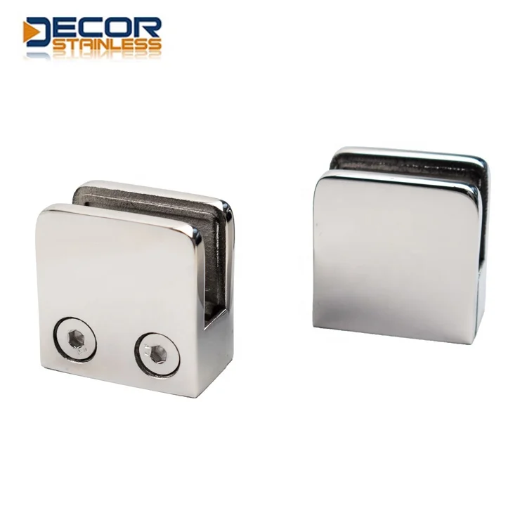 Fine recommended Square type flat Back set glass Glass Clamp Door Clips Shower Door Glass Clamp