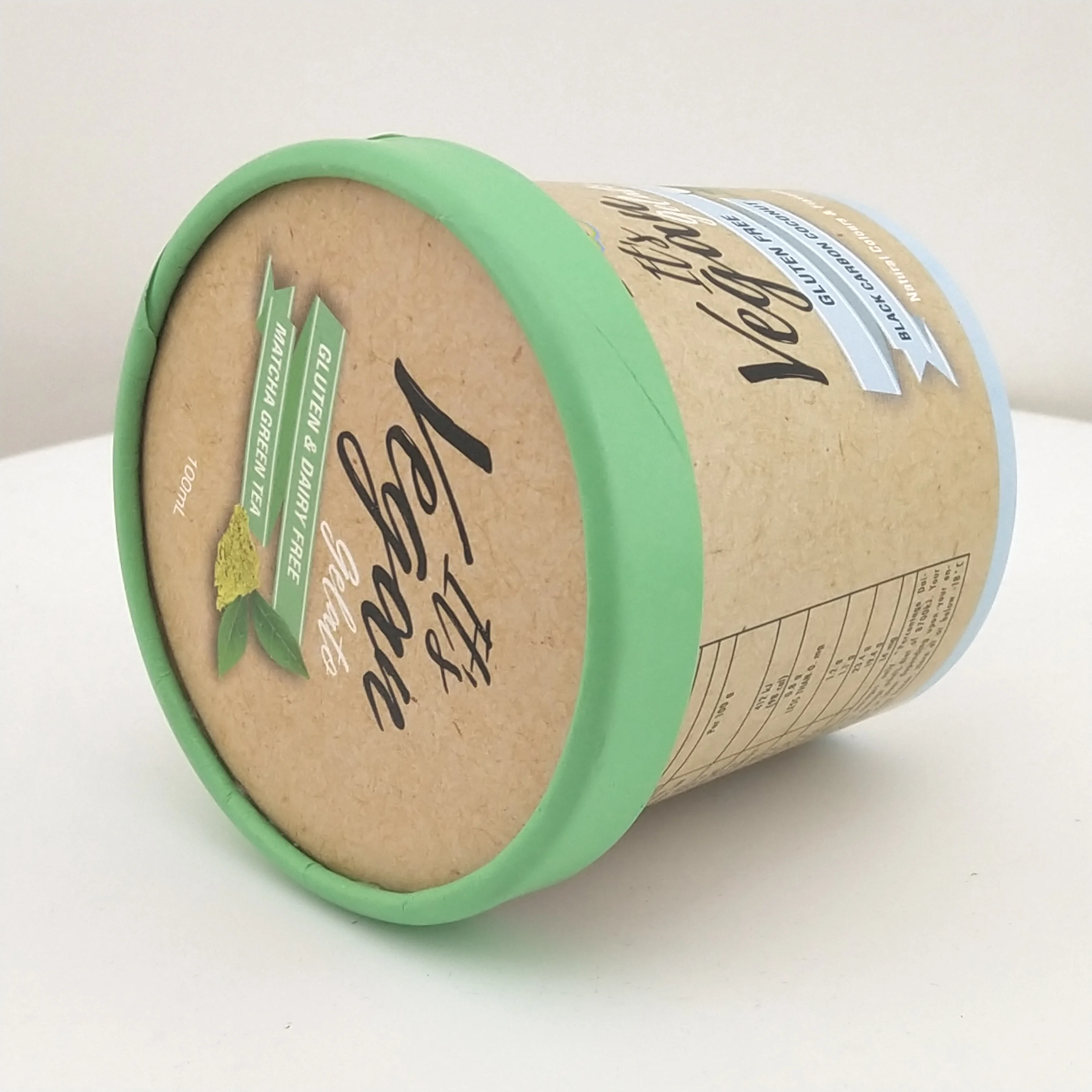 Hot Sale Custom Logo Small Size Disposable Paper Cup Ice Cream With Lid