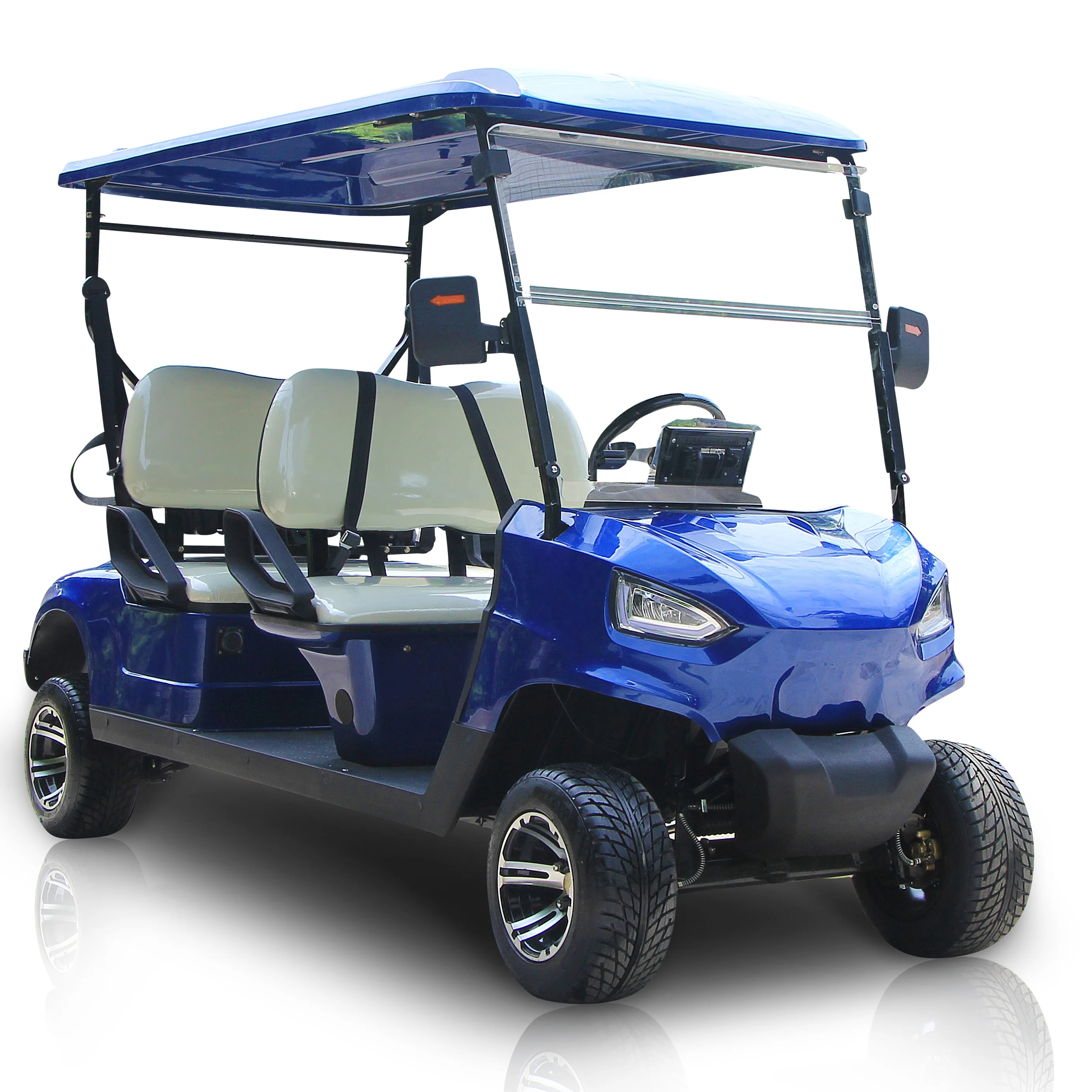 High-End Ce Certificate 4Seats 48V 5Kw Ac Golf Buggy Car Front Wheel Electric Golf Cart