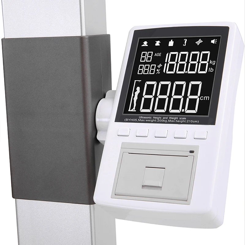 BYH05 200kg Pharmacy Human Body Weighing Scale Height and weight scale BMI Analyzer Scale Fat Analyzer with Printer and RS323