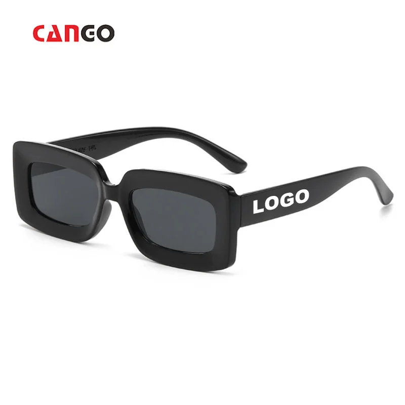 CANGO custom sunglasses logo glasses Wide Frame Sun Glasses Wholesale High Quality Rectangle Fashion Vintage 2024 Sunglasses