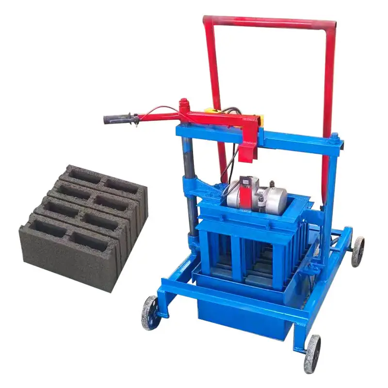 Manual Mobile Block Making Machine Small Cement Interlocking Paver Maker Brick Machine Manual Fly Ash Brick Making Machine