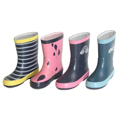 2021 Wholesale Fashion Kids Waterproof  Rubber Comfortable Toddler Kids Rain Boots