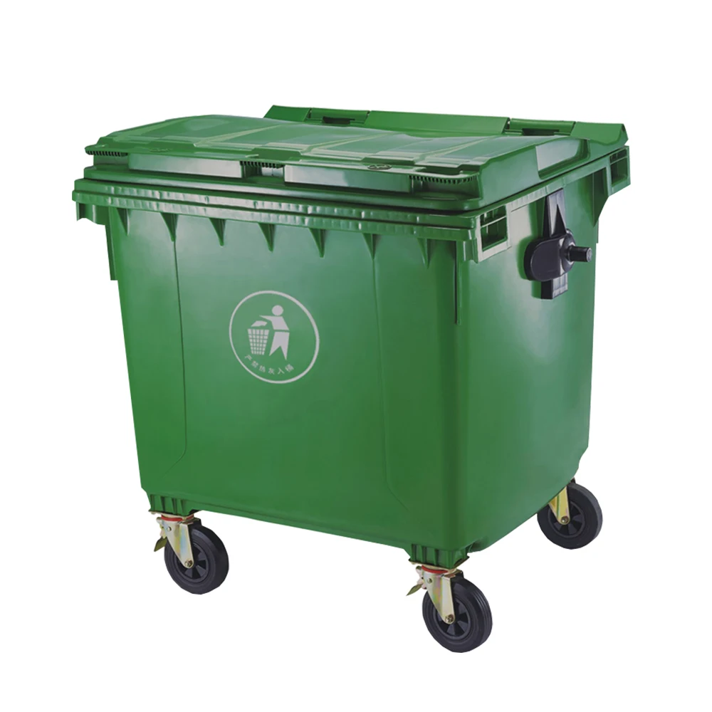 1100 liter trash can garbage bin waste barrel plastic dustbin