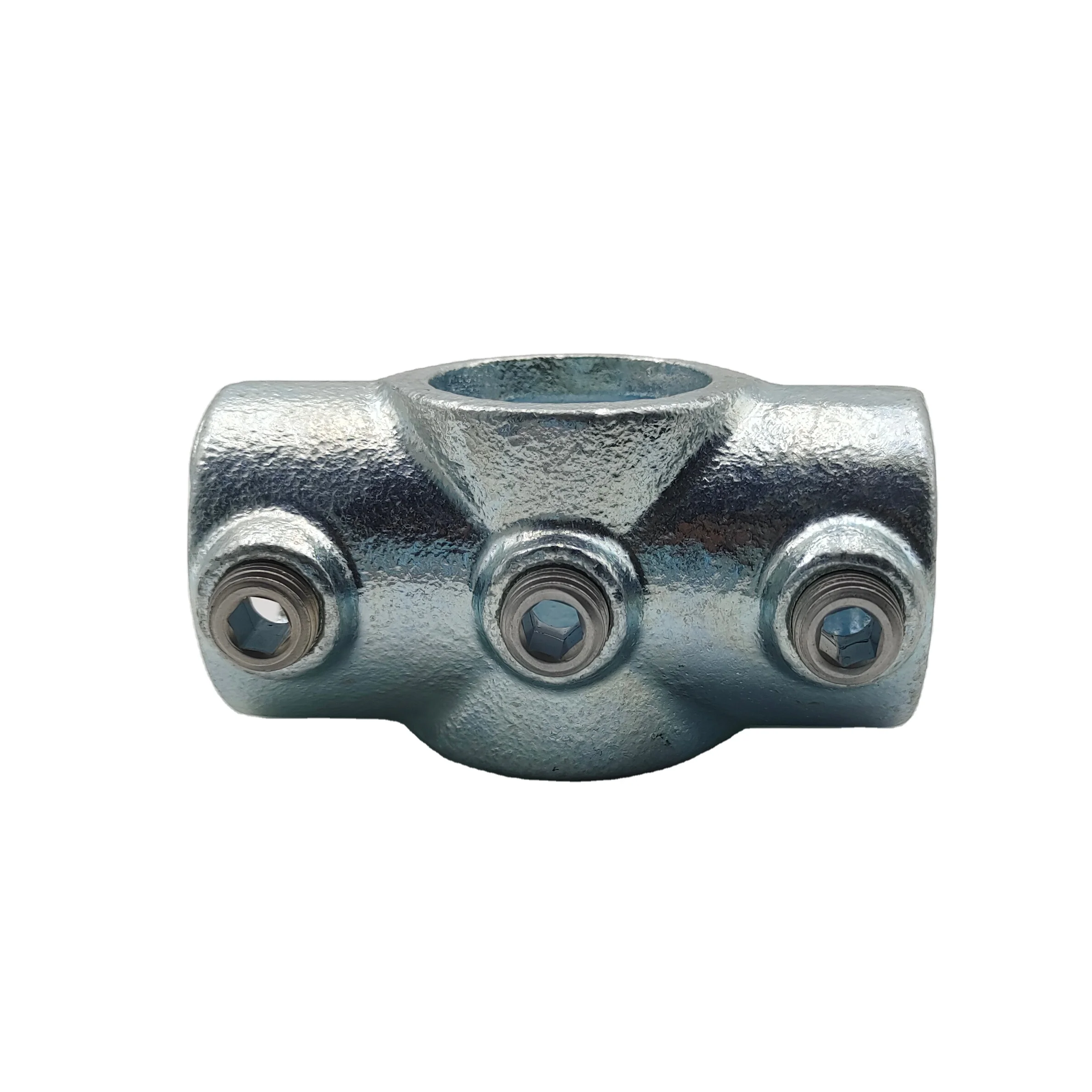 A119 C 42.4mm Galvanised Pipe Handrail Connectors Sleeve Joint Structure Pipe key Clamps