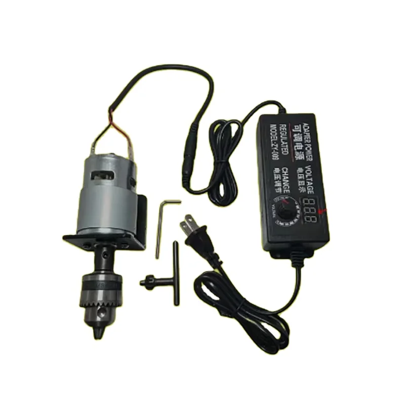 12V/24V High-Speed 775 DC Motor Kit Dual Copper Bearings Adjustable Voltage Power Supply Manual Drill Power Tool Accessories