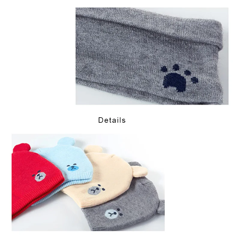 Fashion Cute Winter Baby Scarf and Baby Caps set Winter warm Knitted Hat for baby boys and girls