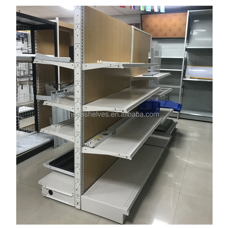 Hot Selling American Style Beauty Supply Store Products Wholesale Slatwall Gondola Wooden Retail Shelving
