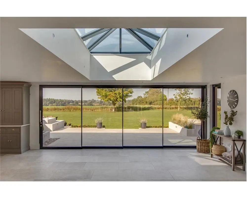 LongTai hot sell Aluminium four double open swing casement sliding doors glass aluminum Pt Pd door