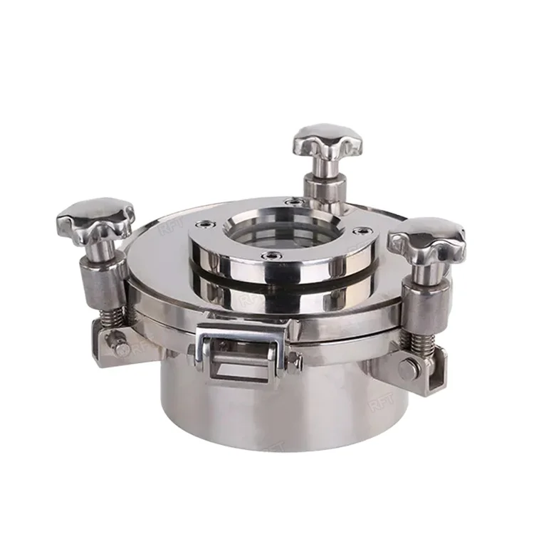 Stainless Steel Sanitary Tank Manhole Cover with Sight Glass