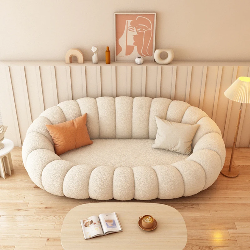 sofa pumpkin chair tatami single cream style can lie and sleep internet celebrity small bedroom balcony leisure chair