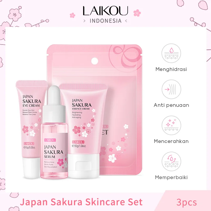 Night and day cream beauty Chinese organic skin care facial kit sakura mini skin care set travel skin care sets