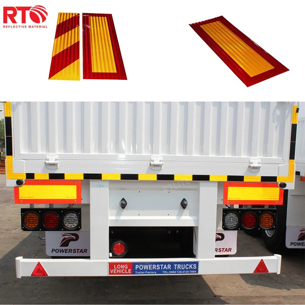 Customized Logo 170cm*20cm Long Vehicle Reflector Sticker Reflective Material Reflective Marking Board For Truck