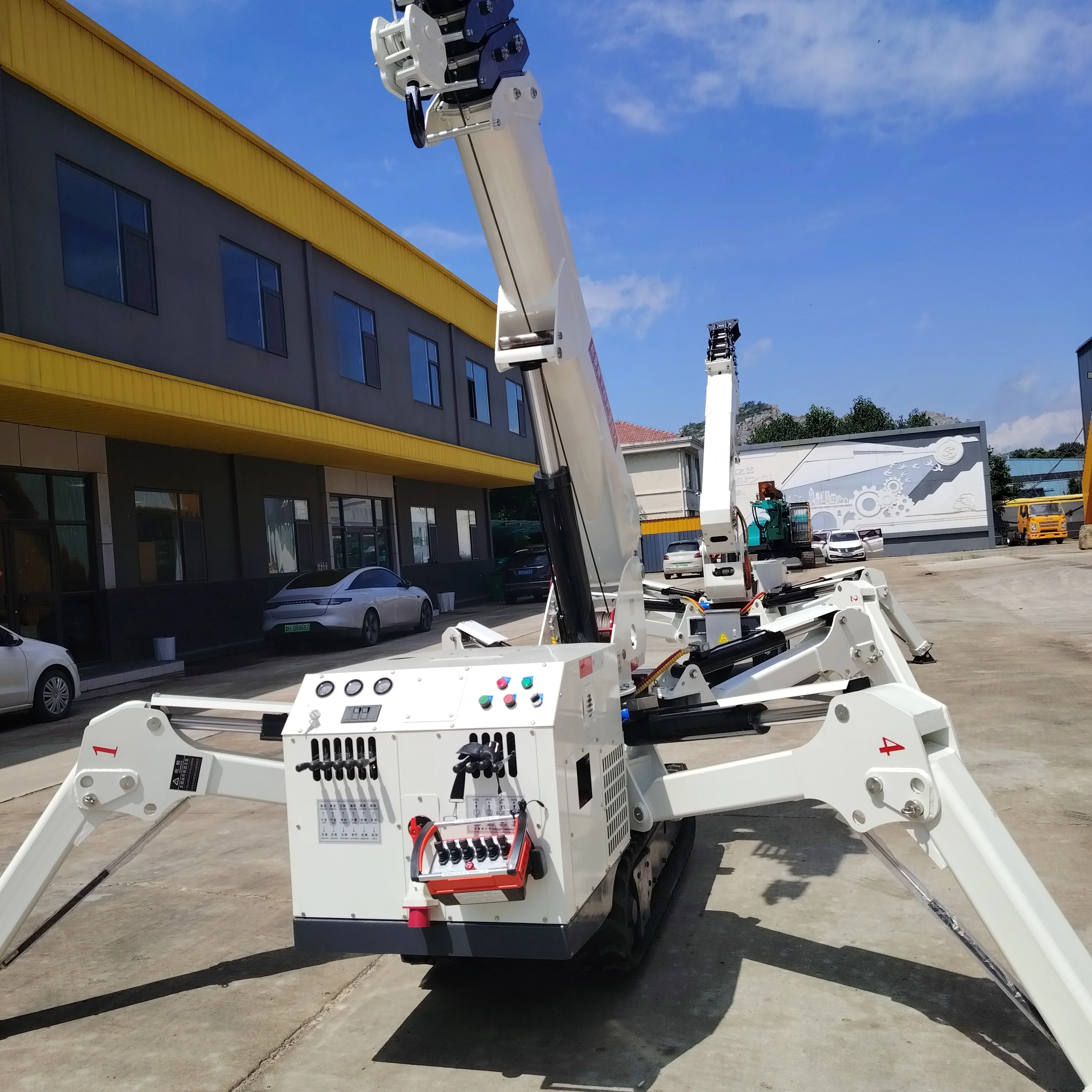 P-141 Electric mini small Spider crawler truck Crane 1 Ton 2 ton 3 Ton 5 ton spider crane for sale