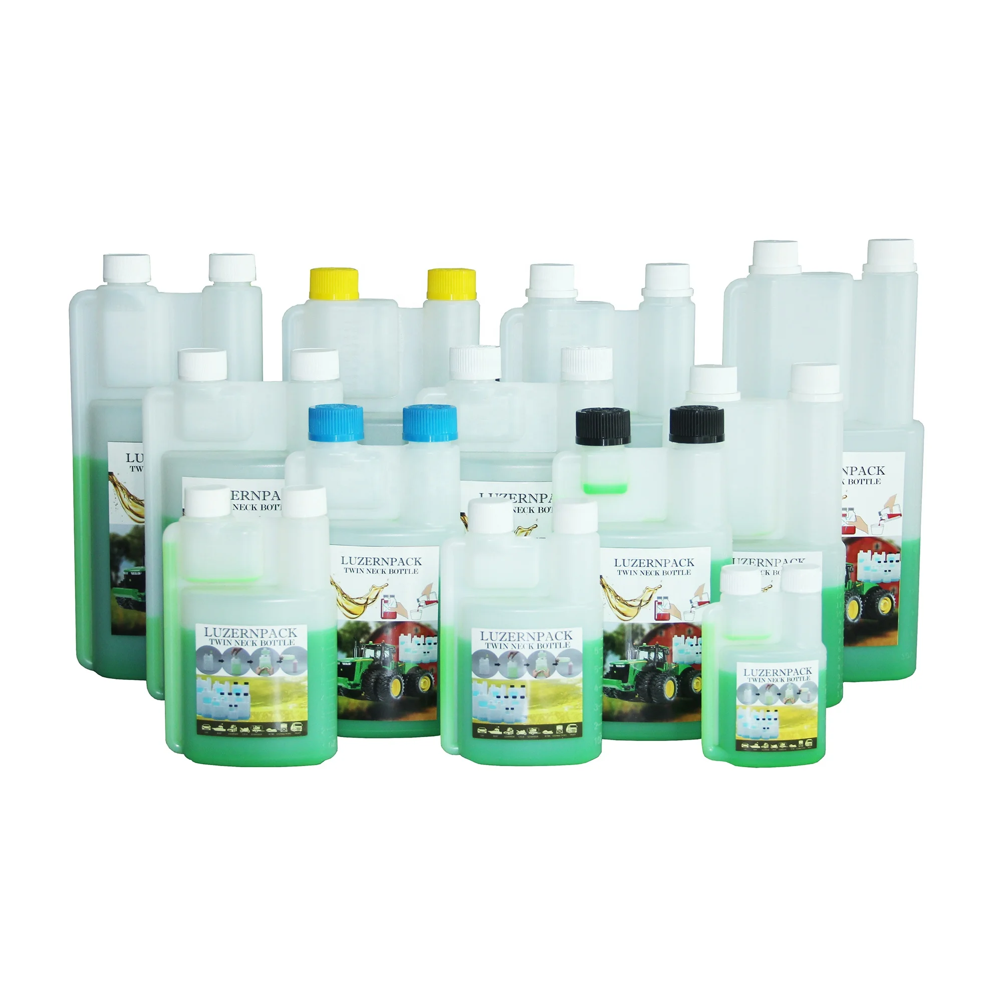 1000ml 32 oz Liquid Fertilizer Twin Neck Plastic Chemical Bottle For Liquid Petrochemicals