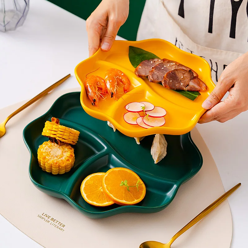 Wholesale hot selling ceramic 8-inch candy dry fruit snack plate ceramic snack plate with a variety of colors