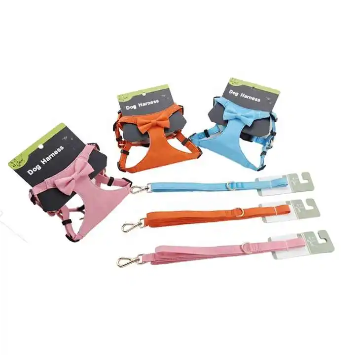 waterproof and cute design puppy harness and leash set accept custom color