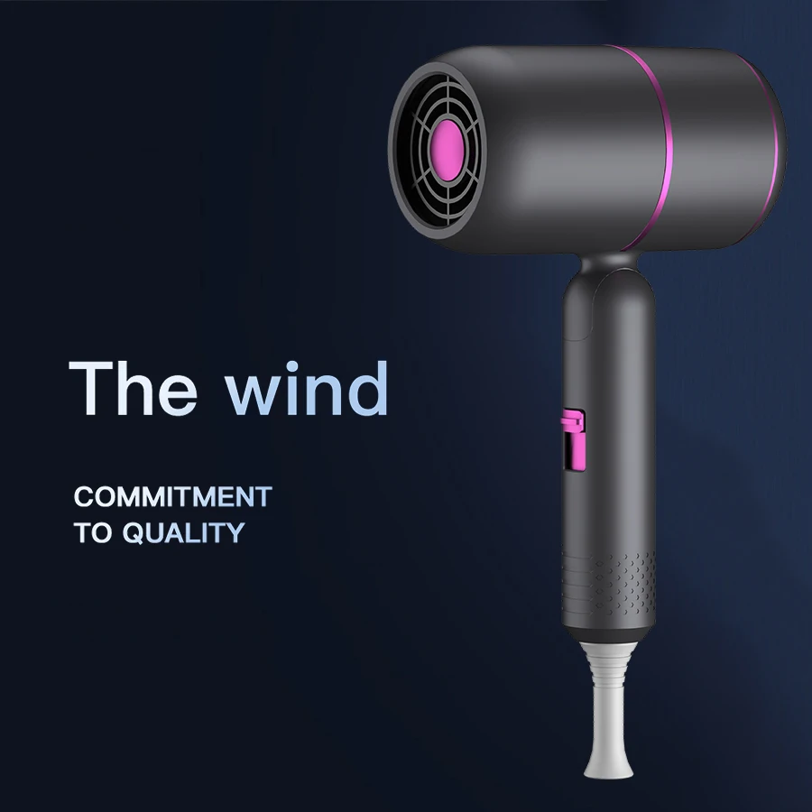 1600 Вт Профессиональный Быстросохнущий Низкошумный складной ионный горячий и холодный фен для волос