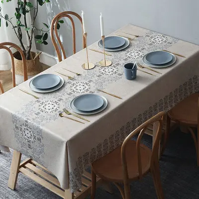 
Soft Custom Size Clean Ethnic Style Design Waterproof And Oil-proof Party Table Cloth Printed Table Cloth 