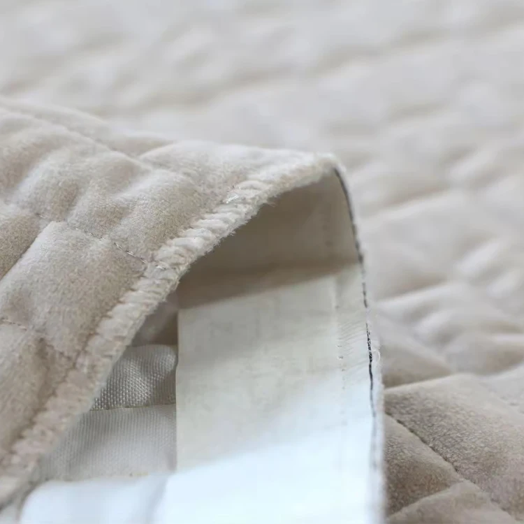 Turkish Design Classic Polyester Quilting Holland Knitted Fabric Ultrasonic Velvet for Sofa Mattress Cover