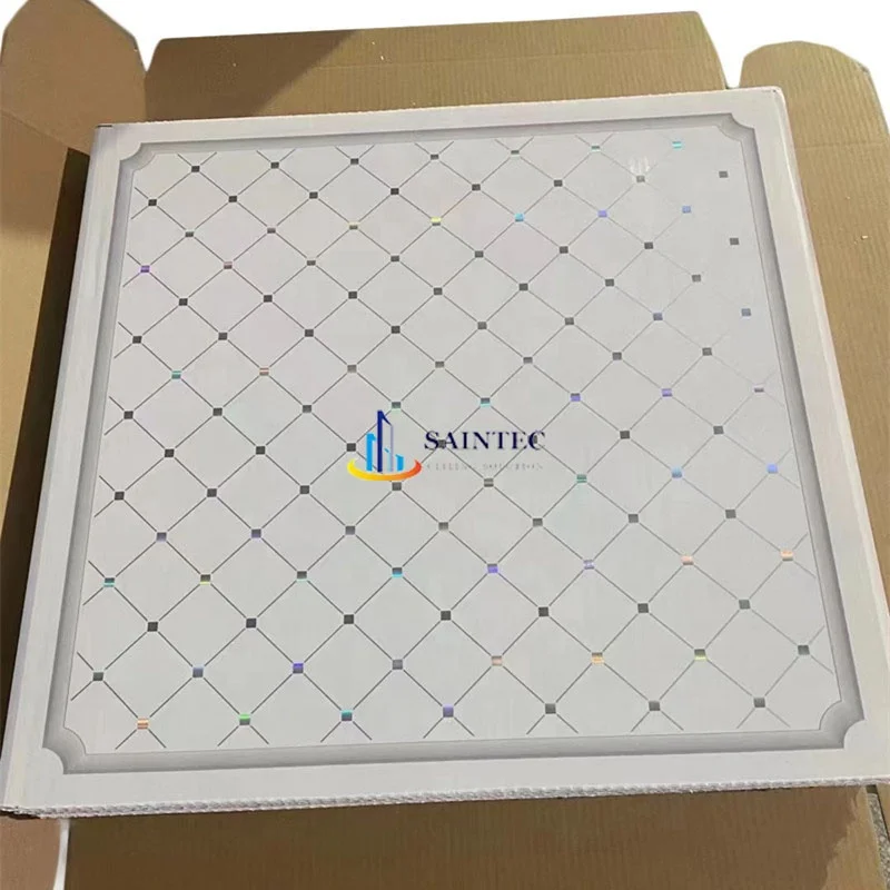 Waterproof new Arrival 595x595x7mm 60x60 Square PVC Ceiling