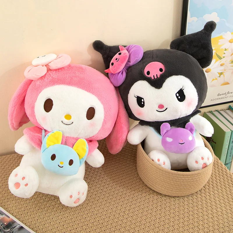 Sanrio Cartoon Kuromi My Melody Cinnamoroll Plush toy Rainbow Plush Doll Toys For Children Surprise Gifts Christmas Decor