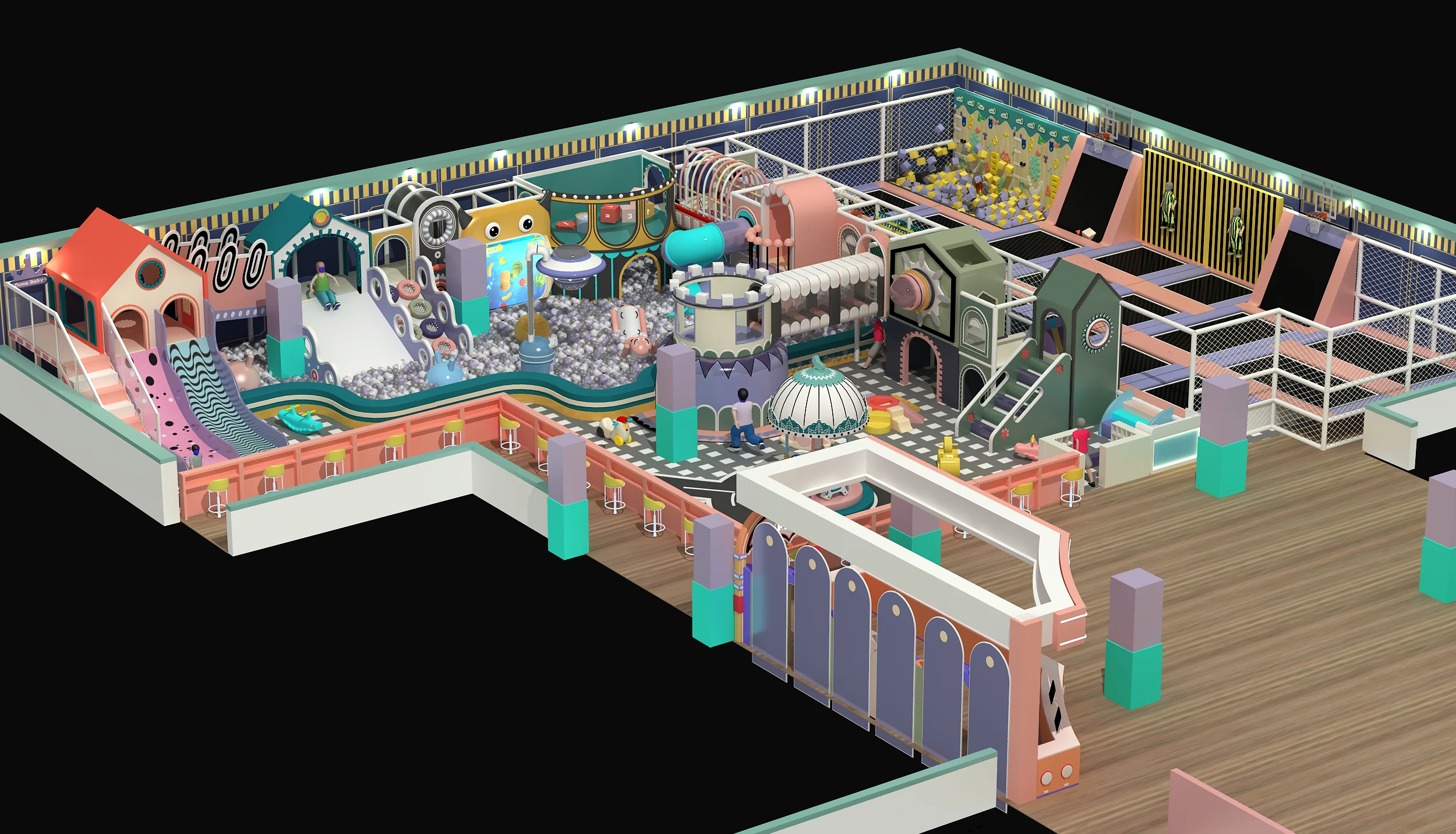 2024 Large Maze Playland Soft Adventure Kids Play Center Children Indoor Playground For Fun For Shopping Mall